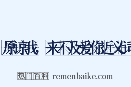 原谅我，来不及爱你近义词是什么意思的图片